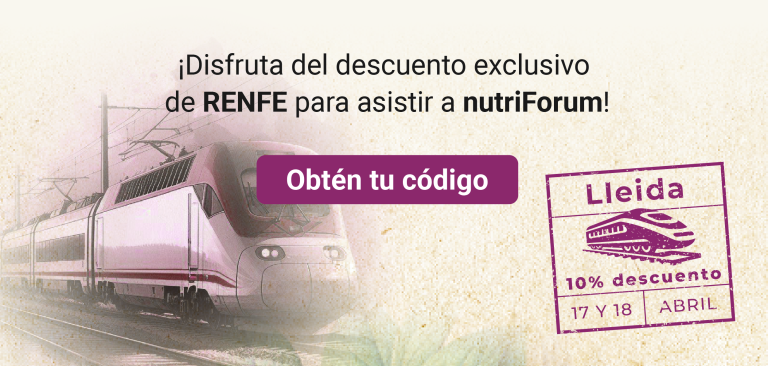 Descuento especial de RENFE en nutriForum 2024